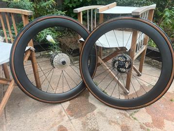 Handgespaakte 55mm carbon wielset, Carbon-Ti  beschikbaar voor biedingen