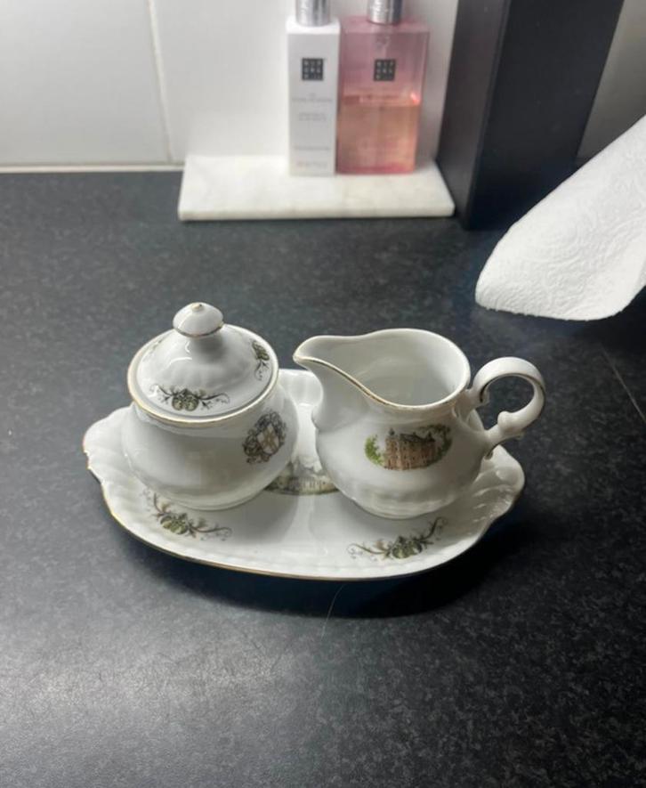 Bavaria Porselein Melk en Suiker Set met Plateau, Antiek en Kunst, Antiek | Porselein, Ophalen of Verzenden