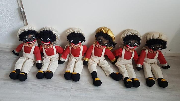 6 etalage zwarte pieten  zwarte piet vintage jaren 70, Diversen, Sinterklaas, Gebruikt, Ophalen of Verzenden