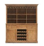 Teak wijnkast 180 cm, Huis en Inrichting, Ophalen, Nieuw, Hout, Minder dan 50 cm