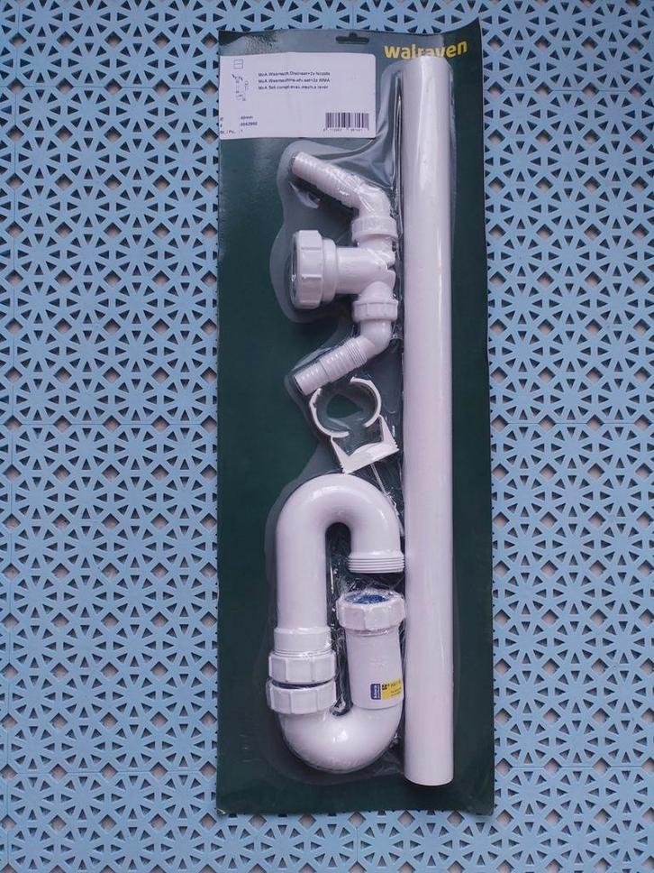 Dubbele wasmachine afvoerset 40 mm nieuw, Doe-het-zelf en Verbouw, Sanitair, Nieuw, Ophalen of Verzenden