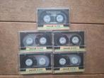 Maxell XL II 90 Chrome Cassettebandjes - 5 stuks, Ophalen of Verzenden, Gebruikt, 2 t/m 25 bandjes