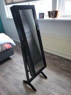 Spiegelkast sieradenkast zwart, Ophalen, 100 tot 150 cm, Zo goed als nieuw, Rechthoekig