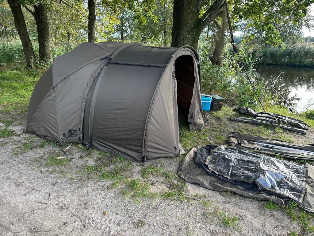 Fox r series brolly systeem + extension, Ophalen of Verzenden, Zo goed als nieuw