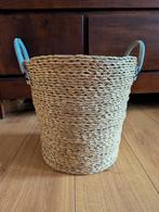 Grote mandpot / bloempot zeegras met kunststof binnenpot, Ophalen, Overige materialen, 40 cm of meer, Rond