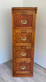 Vintage jaren 60 archiefkast  ladekast | notariskast, Huis en Inrichting, 100 tot 150 cm, 50 tot 100 cm, 3 of 4 laden, Niet bekend