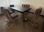 Complete set; eettafel, stoelen en salontafel, Ophalen, 4 tot 6 stoelen