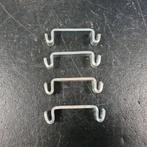 4x Bruynzeel metalen legbord haakje Legbordhaken, legbordhaa, Gebruikt