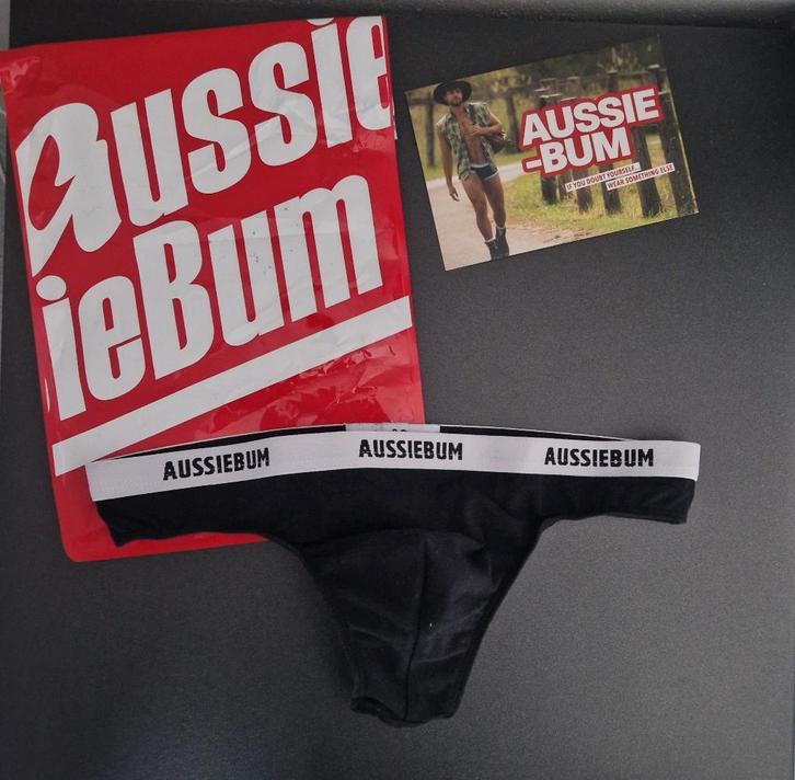 Aussiebum Thong Size-S, Kleding | Heren, Ondergoed, Slip, Zwart, Ophalen of Verzenden