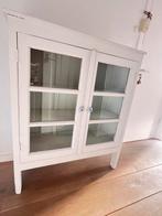 Brocante kast kastje boekenkast servieskast lichtgrijs / wit, Huis en Inrichting, Kasten | Boekenkasten, Ophalen, Met plank(en)