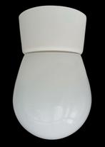 vintage, minimalistisch plafondlampje, glanzend opaalglas, Ophalen of Verzenden, Gebruikt, Glas, Vintage