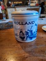 Delfts blauw ( stroopwafel) pot/ deksel, Antiek en Kunst, Ophalen of Verzenden