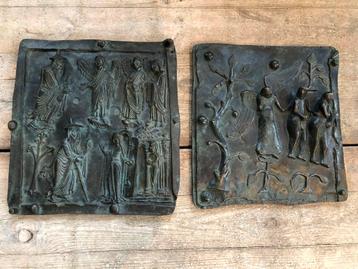 Kerk brons reliëf wanddecoratie religieus Italië kunst beschikbaar voor biedingen