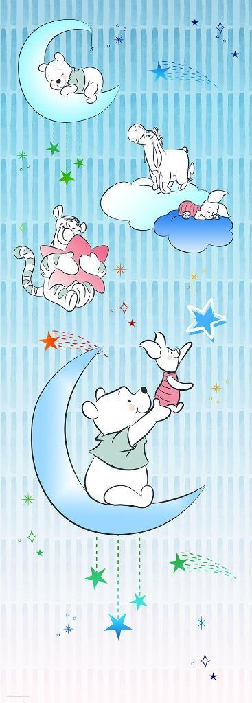 Winnie the Pooh behang Stars, babykamer, Muurdeco4kids, Kinderen en Baby's, Kinderkamer | Inrichting en Decoratie, Nieuw, Wanddecoratie