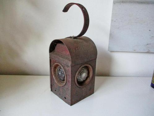 Mijnbouw lamp of lamp voor spoorwegen industrieel, Antiek en Kunst, Antiek | Lampen, Ophalen of Verzenden
