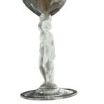 Vintage wijnglas met frosted / mat glas Bacchus voet 1804, Glas, Overige stijlen, Glas of Glazen, Gebruikt