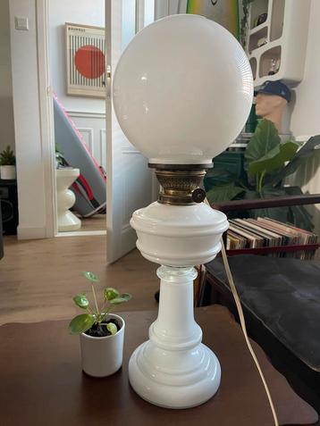 Vintage Glazen Messing Tafellamp - Kosmos Brenner beschikbaar voor biedingen