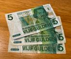 Setje van 3 x 5 Gulden Biljetten - 1973, Ophalen of Verzenden, 5 gulden, Setje