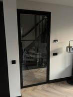 Zwarte stalen binnendeur met 3 ramen (231,5x93,3), Ophalen, Zo goed als nieuw, Binnendeur, 215 cm of meer