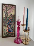 Vintage geborduurde geisha, Antiek en Kunst, Ophalen of Verzenden