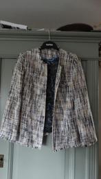 Prachtig jasje, maat 46 geheel gevoerd, d-blauw/zand/creme, Maat 46/48 (XL) of groter, Zo goed als nieuw, Jasje, Merk