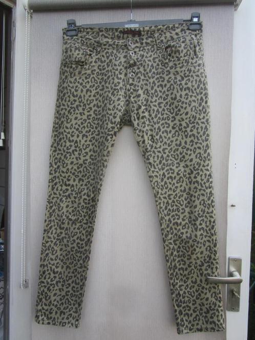 Broek PLACE du JOUR mt 40 +  panterprint, Kleding | Dames, Broeken en Pantalons, Zo goed als nieuw, Maat 38/40 (M), Bruin, Lang