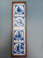 Oud tegeltjes Dienblaadje roken/drinken, Ophalen of Verzenden, Gebruikt, Rechthoekig, Hout