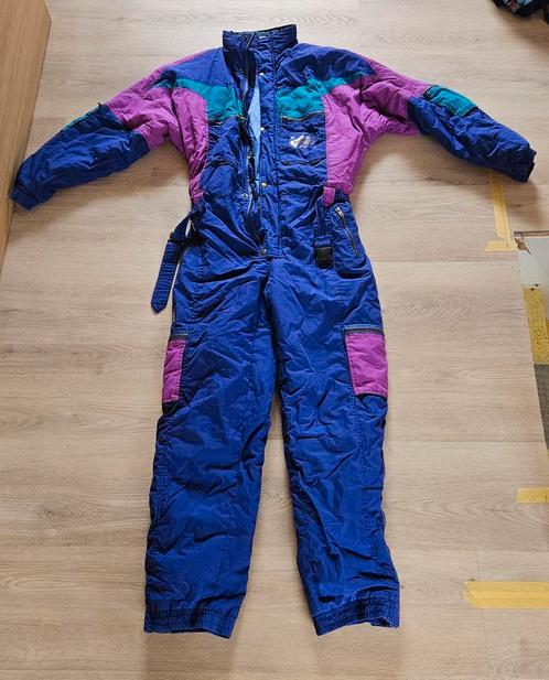 Vintage Skipak - Kleurrijk en Uniek!, Kleding | Dames, Wintersportkleding, Gedragen, Pak, Maat 38/40 (M), Ophalen of Verzenden