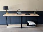 Sidetable industrieel - EIKENHOUT, Nieuw, Ophalen of Verzenden, 75 cm of meer, 60 cm of meer