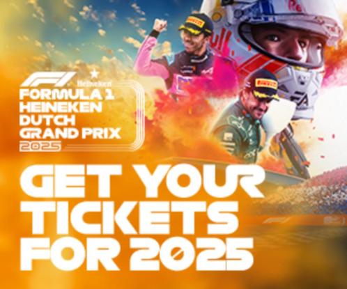 F1 Zandvoort Dutch GP 2025 weekend passe-partout General, Tickets en Kaartjes, Sport | Overige, Twee personen, Augustus