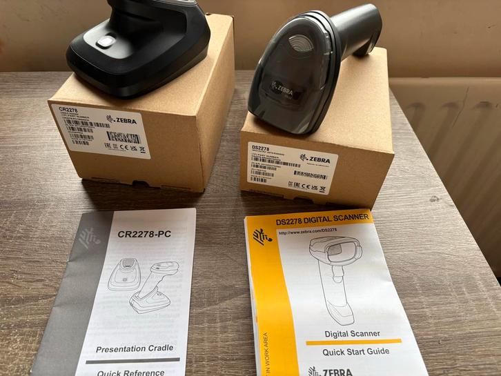 Zebra DS2278 Barcode Scanner + CR2278 Cradle – NIEUW, Computers en Software, Scanners, Nieuw, Ophalen of Verzenden