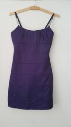 Gala jurkje Maat 176 Paars met glitters op schouder bandjes, Kinderen en Baby's, Kinderkleding | Maat 176, Ophalen of Verzenden