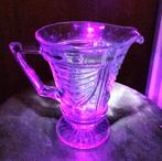 Art Deco pers glazen  Waterkan jaren 30/40, Ophalen of Verzenden