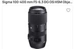 Sigma 100-400 mm F5-6,3 DG OS HSM
voor Canon EF, Audio, Tv en Foto, Fotografie | Lenzen en Objectieven, Ophalen, Gebruikt, Telelens