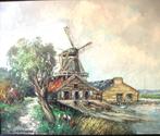 Hendrik C. Kranenburg - Houtzagerijmolen - olieverf op doek, Ophalen