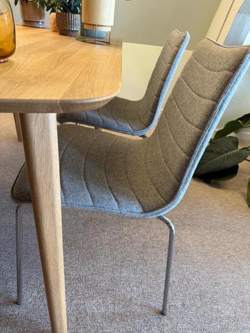 Stoelen (2) - Grijze stof - 2 jaar oud - Bieden - Nieuw 700 beschikbaar voor biedingen