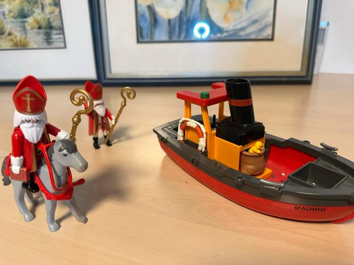 De stoomboot van sinterklaas met een tweede sint!, Kinderen en Baby's, Speelgoed | Playmobil, Zo goed als nieuw, Complete set