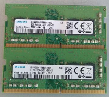 16GB DDR4 2x 8GB PC4-19200 2400MHz Samsung Sodimm 4616 4616 beschikbaar voor biedingen