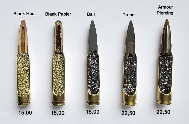7,5x54 MAS DOORSNEDEN Naoorlogs, Verzamelen, Militaria | Algemeen, Landmacht, Hulzen of Bodemvondsten, Overige gebieden, Ophalen of Verzenden