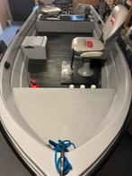 Visboot + trailer + 15 pk Yamaha bbm, Ophalen, 10 tot 30 pk, Zo goed als nieuw, 3 tot 6 meter