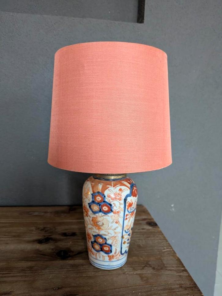 Vintage Tafellamp met Bloemenmotief, Huis en Inrichting, Lampen | Vloerlampen, Ophalen