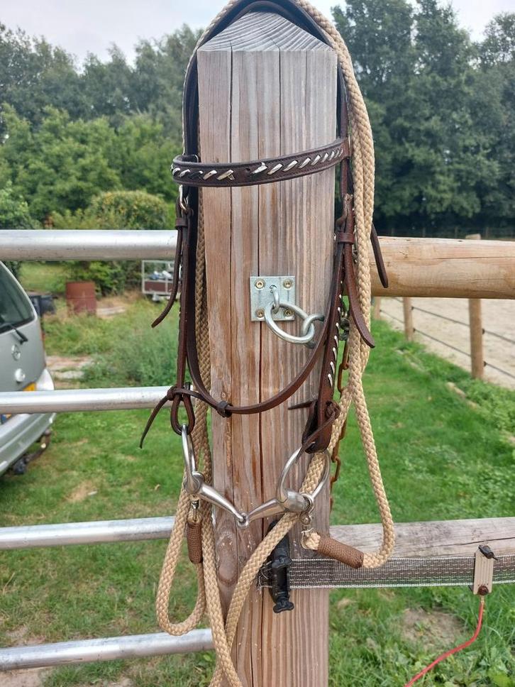 Western hoofdstel compleet maat full, Dieren en Toebehoren, Paarden en Pony's | Hoofdstellen en Tuigage, Zo goed als nieuw, Western