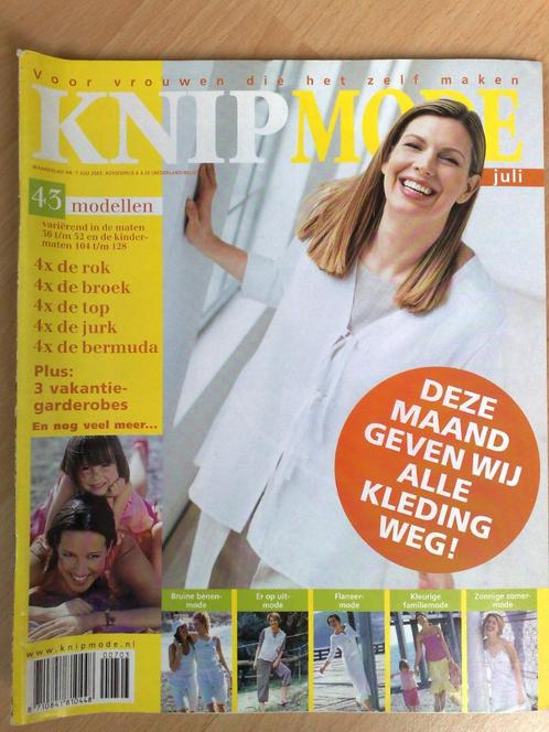 Knipmode juli nr. 7 / 2003, Hobby en Vrije tijd, Kledingpatronen, Zo goed als nieuw, Vrouw, Knipmode, Verzenden