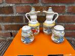 Vintage Peper, Zout, Olie, Azijn stelletje, Antiek en Kunst, Antiek | Keramiek en Aardewerk, Ophalen of Verzenden