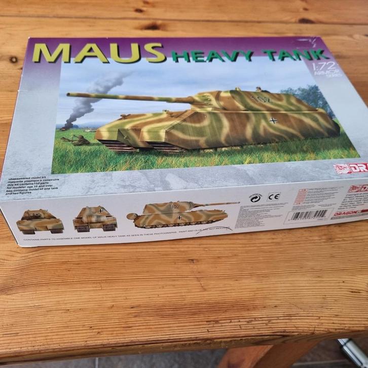 Maus Heavy Tank Bouwpakket - Vintage, Hobby en Vrije tijd, Modelbouw | Auto's en Voertuigen, Zo goed als nieuw, Ophalen