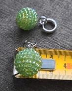 Nieuwe appelgroene bolletjes oorbellen 3 cm, Hangers, Verzenden, Nieuw, Glas
