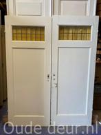 nr. Gl639 4x paneeldeur met glas in lood bovenin