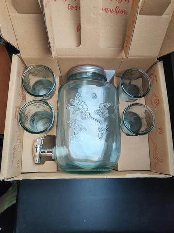 Drankdispenser met glazen - Nieuw in doos! beschikbaar voor biedingen