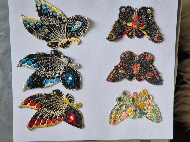 Antiek zijdjes (6) vlinders van Tabaksfabrikant Turmac, Verzamelen, Overige Verzamelen, Zo goed als nieuw, Ophalen of Verzenden