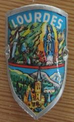 Frans wandelstokplaatje uit Lourdes (Stocknagel), Ophalen of Verzenden, Gebruikt, Wandelstok